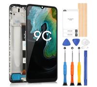 ARSSLY Schermo LCD per Xiaomi Redmi 9A LCD Display per Redmi 9C/Redmi 9C NFC Schermo Touch Digitizer M2006C3L Sostituzione Assembly con Strumenti(Nero con Cornice)