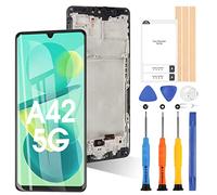 ARSSLY Schermo per Samsung Galaxy A42 5G SM-A426B 6.6" Incell LCD Display Touch Digitizer Assembly con Strumenti(Nero con Cornice)