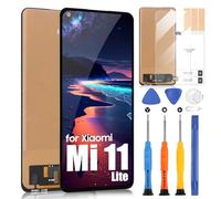 ARSSLY Schermo per Xiaomi Mi 11 Lite LCD Display per Xiaomi 11 Lite NE 5G Schermo di Ricambio 2109119DG M2101K9AG M2101K9G 6,55" LCD Screen Touch Digitizer Assembly + Riparazione, Nero con Cornice