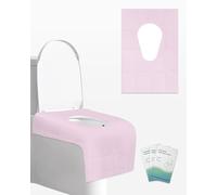 ARSUFQ 50 Pezzi, Copriwater USA e Getta, Copriwater USA e Getta per Adulti | Copri Water da Viaggio | Coprisedile WC Tascabile | Impermeabile, Borsa Individuale | Rosa