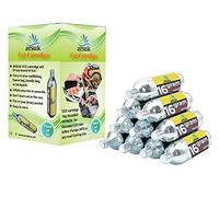 ARSUK 16g Bombolette CO2 per Bici Filettate - Confezione da 10 - Compressa per Gonfiatore Bici - Compatibili con Valvole Presta e Schrader - Cartucce CO2 Leggere per Bici da Corsa, MTB e Biciclette