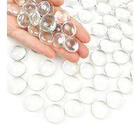 ARSUK Ciottoli di Vetro Trasparenti 170-180pz, 955g | Sassi Decorativi 17-20mm per Vasi, Giardino Zen, Matrimonio, Acquario, Feste, Artigianato, Fai da Te, Mosaici, Centrotavola e Decorazioni Casa