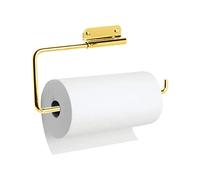 ARSUK porta rotolo da cucina, porta scottex da Parete Acciaio Inossidabile 29 x 0,75 x 13 cm (Ottone)