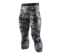 ARSUXEO Collant a Compressione a 3/4 da Uomo, Leggings da Corsa, Pantaloni Capri per Sport e Palestra K75
