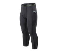 ARSUXEO Collant a compressione a 3/4 da uomo, leggings da corsa, pantaloni Capri per sport e palestra K75