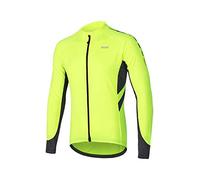 ARSUXEO Maglia da Ciclismo da Uomo Manica Lunga Top da Ciclismo con Cerniera Completa e 3 Tasche Profonde Camicia da Bici 6030 Verde XL