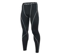 ARSUXEO Uomo Leggings da Corsa Collant a Compressione Pantaloni da Palestra Strato Base Sport Gambale K3 Color Nero Size XXL