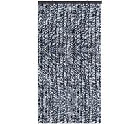 Arsvita - Tenda in ratina, 80 x 185 cm, protezione perfetta dagli insetti e dagli sguardi indiscreti per la porta del balcone e della terrazza, colore: blu/bianco/argento melangiato