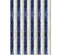 Arsvita - Tenda in ratina, 80 x 185 cm, protezione perfetta dagli insetti e dagli sguardi indiscreti per la porta del balcone e della terrazza, colore: blu scuro/bianco