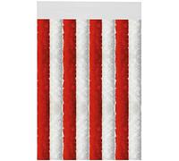 Arsvita - Tenda in ratina, 80 x 200 cm, protezione perfetta dagli insetti e dagli sguardi indiscreti per la porta del balcone e della terrazza, colore: rosso/bianco