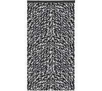 Arsvita - Tenda in ratina, 80 x 200 cm, protezione perfetta dagli insetti e dagli sguardi indiscreti per la porta del balcone e della terrazza, colore: nero/grigio/bianco melangiato