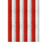 Arsvita - Tenda in ratina, 80 x 220 cm, protezione perfetta dagli insetti e dagli sguardi indiscreti per la porta del balcone e della terrazza, colore: rosso/bianco