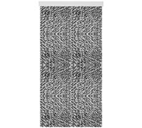 Arsvita - Tenda in ratina, 80 x 220 cm, protezione perfetta dagli insetti e dagli sguardi indiscreti per la porta del balcone e della terrazza, colore: nero/grigio/bianco melangiato