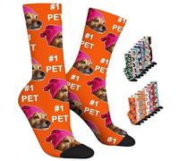 ARSWENGER Calzini Personalizzati Con Testo Fotografico, Calzini Personalizzati Immagine Del Viso, Calzini Personalizzati Amante Dei Cani Calzini Per Animali Domestici Per la Famiglia (Animale)