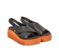 ART 1574 Brighton, Sandali Donna, Nappa Black Orange, 40 EU