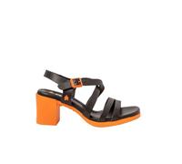 ART 1840 Cannes, Sandali Donna, Nappa Black Orange, 41 EU