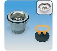 Art.1912 PILETTA PER LAVELLI, COMPLETA DI TAPPO, CON FORO ø 60, LIRA