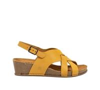 ART 1934 I Live, Sandali con Zeppa Donna, Giallo, 39 EU