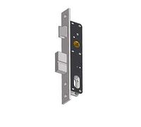 Art. 352 SERRATURA PER MONTANTI catenaccio e scrocco reversibile Frontale Inox Cilindro ovale non incluso - E - 15
