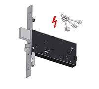 Art. 5968 ELETTROSERRATURA DOPPIA MAPPA PER FASCE 12V 10W a.c. Triplice 4 mandate, scrocco e pistone reversibile 3 chiavi 5100/06 coppia borchie 2 sottofrontali Frontale Inox - E - 90