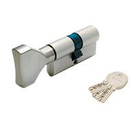 ISEO - CILINDRO R6 CON POMOLO OTTONE NICKELATO ANTITRAPANO 80-35-45