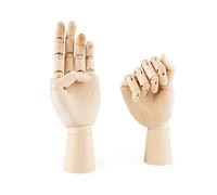 Art a mano in legno, Nicwhite Artist snodato articolato manichino di legno a mano, Sectioned Opponibili figura scultura manichino mano Modello con dita flessibile,10",12" 12" Left+Right Hand