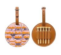 Art Abstract Painting Brown stampato golf tee storage bag - design portatile, facile da organizzare tee