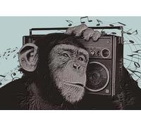 Art Acoustic Panels, 6 pannelli acustici autoadesivi per decorazione da parete e eco e riverbero della riduzione, pannelli acustici decorativi per studio, camera da letto, studio, studio, gorillas