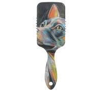 Art Acquerello Pittura Cane Spazzole antistatiche per capelli Progettato massaggiatore testa cuoio capelluto per capelli bagnati con manico ergonomico cepillo para definir rizos