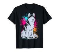 Art Alaskan Malamute Amante dei Cani Maglietta