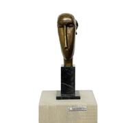 Art & Ambiente - Statuetta astratta in bronzo - Head of a Woman (1912) - firmata - Amedeo Modigliani - Scultura su marmo