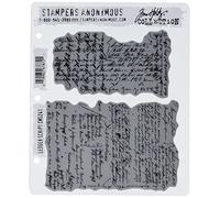 Art Andato Stamp Selvaggio Ledger Script Cling Set, Grigio