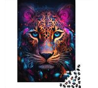 Art Animal Leopard Jigsaw Puzzle Impossible 1000 Pezzi Decorazione Per La Casa. Rilassamento E Intelligence Per Adulti E Ragazzi Da 14 Anni 1000pcs (38x26cm)