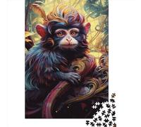 Art Animal Monkey Jigsaw Puzzle Impossible 1000Pcs Decorazione Per La Casa. Rilassamento E Intelligence Per Adulti E Bambini Da 12 Anni 1000pcs (75x50cm)