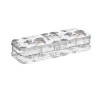 Art Australian Shepherd Dogs - Scatola di matite in plastica trasparente, a doppio strato, con coperchio a scatto