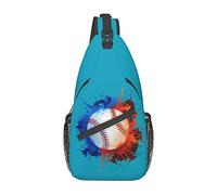 Art Baseball3 Borsa a tracolla con mappa del mondo, borsa a tracolla per uomo e donna, utilizzata per il tempo libero e i viaggi