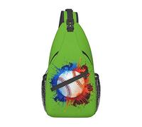 Art Baseball4 Borsa a tracolla con mappa del mondo, borsa a tracolla per uomo e donna, utilizzata per il tempo libero e i viaggi