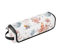 Art Big Octopuses Borsa da viaggio per strumenti per capelli caldi con tappetino in ferro da stiro Custodia da viaggio portatile per strumenti caldi e accessori per la cura dei capelli da donna