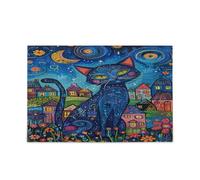 Art Blue Cat Puzzle in legno Famiglia Puzzle 1000 pezzi 29,5 × 19,7 cm