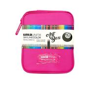 Art Box TintaUnita Skylinecolor 110 colori FUCSIA astuccio con manico e interno organizzato con pastelli mina 4,2mm antirottura + colori multicolor edizione limitata