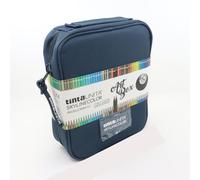 Art Box TintaUnita Skylinecolor 110 colori BLU astuccio con manico e interno organizzato con pastelli mina 4,2mm antirottura + colori multicolor edizione limitata