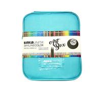 Art Box TintaUnita Skylinecolor 110 colori BLU astuccio con manico e interno organizzato con pastelli mina 4,2mm antirottura + colori multicolor edizione limitata (CELESTE)