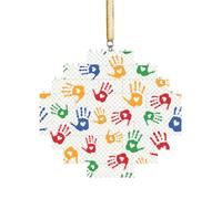 Art Brick Puzzle a forma di losanga puzzle 3D fai da te Building Block Ornamento Decorazione per la casa Forme colorate a mano Stampa arcobaleno