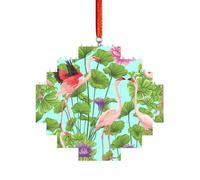 Art Brick Puzzle a forma di losanga puzzle 3D fai da te Building Block Ornamento Home Decor Flamingo Love Flowers Stampa