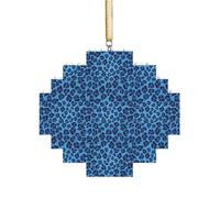 Art Brick Puzzle a forma di losanga puzzle 3D fai da te Building Block Ornamento Home Decor Leopard Skin Animal Print