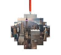 Art Brick Puzzle a forma di losanga puzzle 3D fai da te Building Block Ornamento Home Decor New York Fashion City Stampa