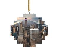 Art Brick Puzzle a forma di losanga puzzle 3D fai da te Building Block Ornamento Home Decor New York Fashion City Stampa