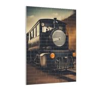 Art Brick Puzzle Set DIY Building Blocks 3D Puzzle Locomotiva Stampato Design Desk Decor 141 Pz