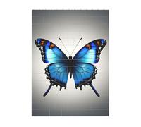 Art Brick Puzzle Set DIY Building Blocks 3D Puzzle Una Farfalla Blu Stampato Design Desk Decor 10,2 x 14 cm