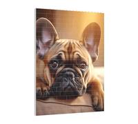 Art Brick Puzzle Set FAI DA TE Building Blocks Puzzle 3D Animale Cane Bulldog Francese Stampato Design Desk Decor 141 Pz